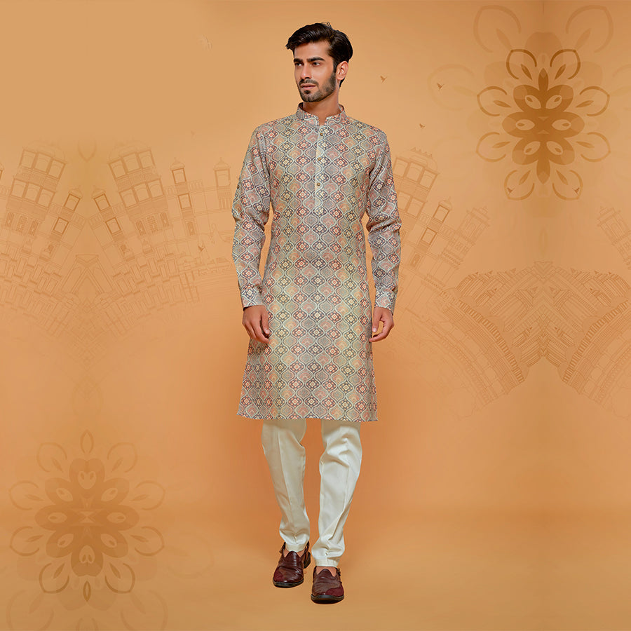 Ombre Kurta For Men In Multi-Color