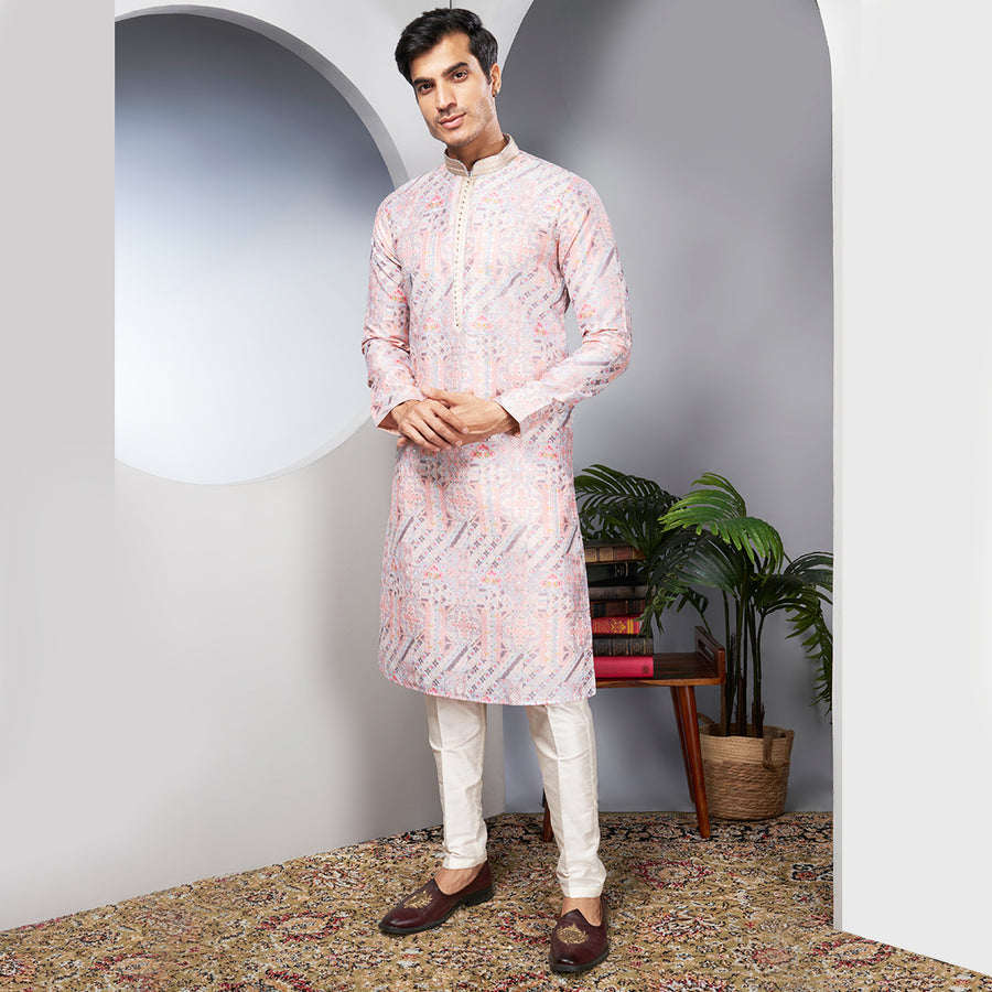 Lavender Kurta With Ombre Effect