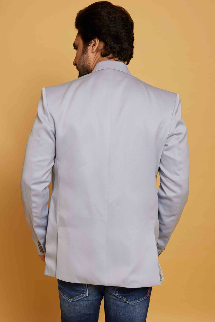 Unique Powder Blue Informal Blazer Jacket