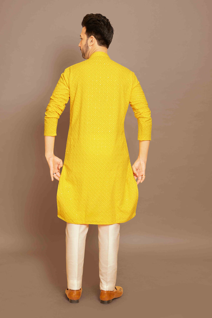 Sunny Yellow Sequin Sparkle Kurta